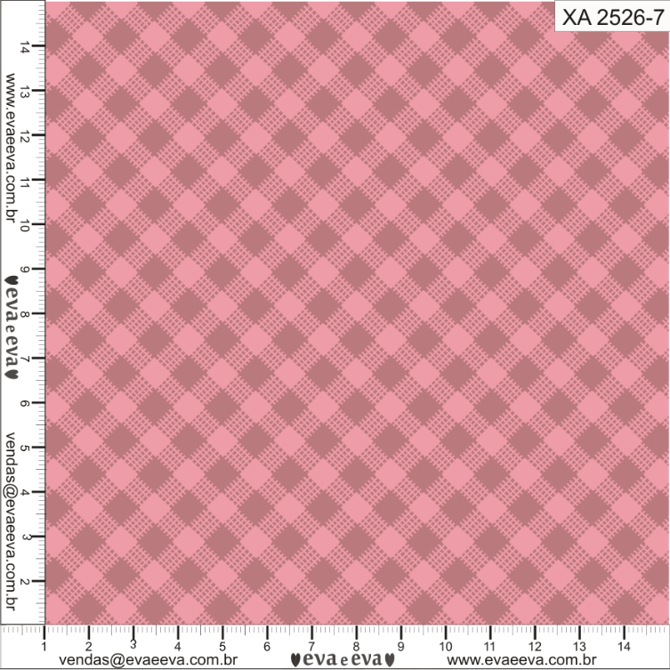 Tecido tricoline estampada da Eva e Eva - Coleção Xadrez - XA2526-7