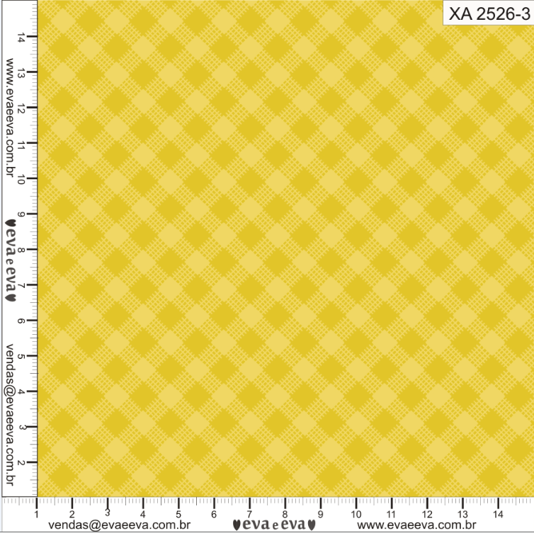 Tecido Tricoline Estampado Xadrez Pequeno Amarelo Preto