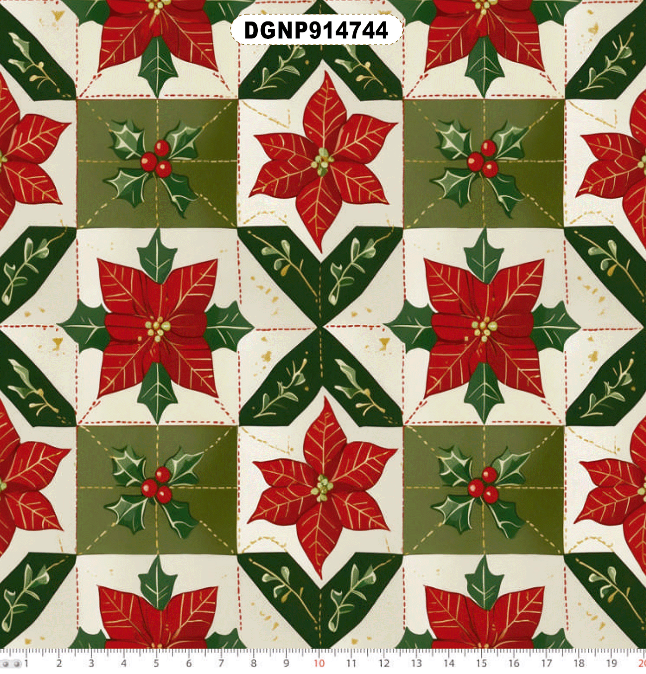 TECIDO TRICOLINE EXCLUSIVO 100% ALGODÃO - NATAL PATCHWORK - NATAL - DGNP914744