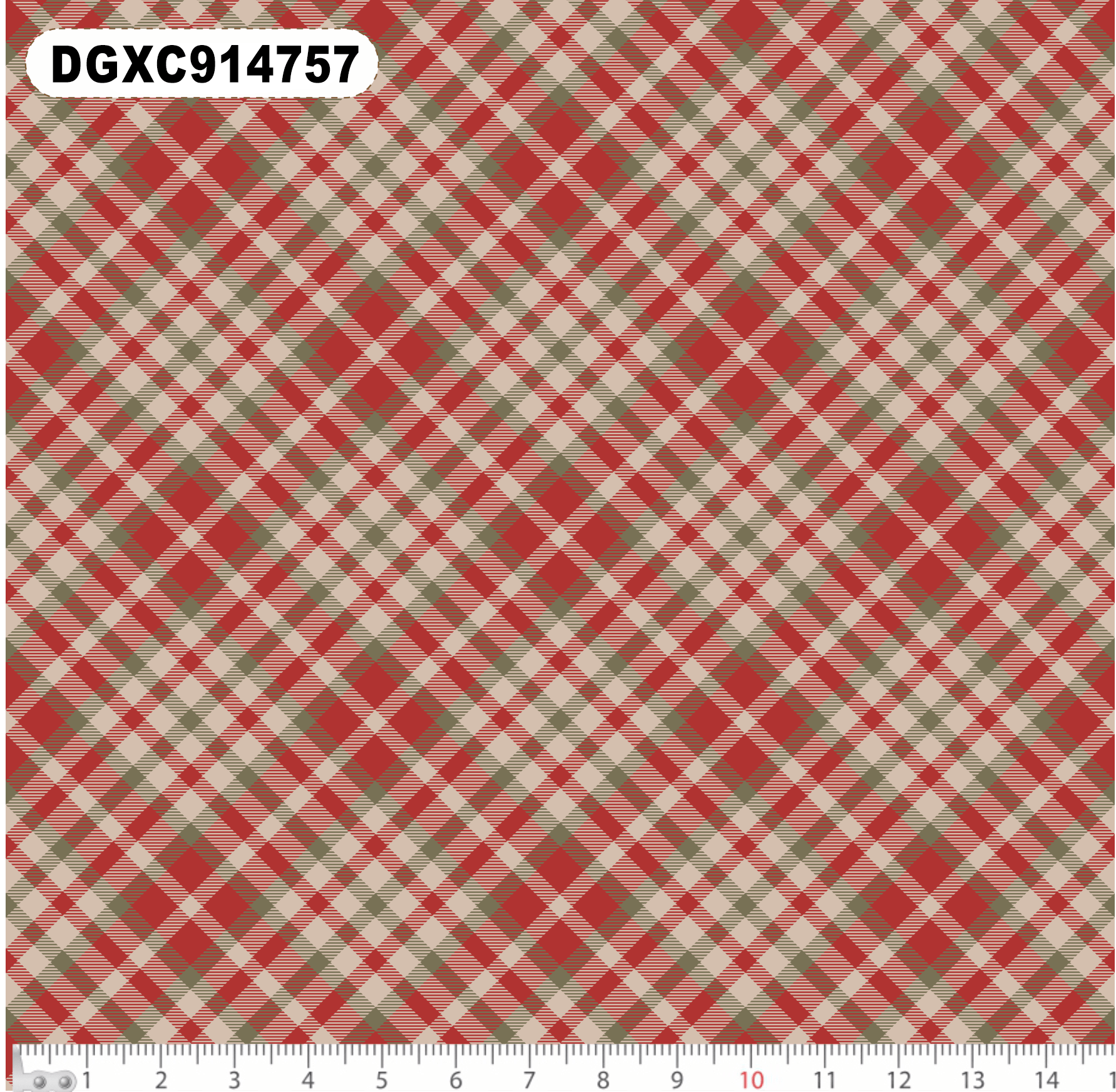 TECIDO TRICOLINE EXCLUSIVO 100% ALGODÃO - XADREZ COUNTRY - NATAL - DGXC914757