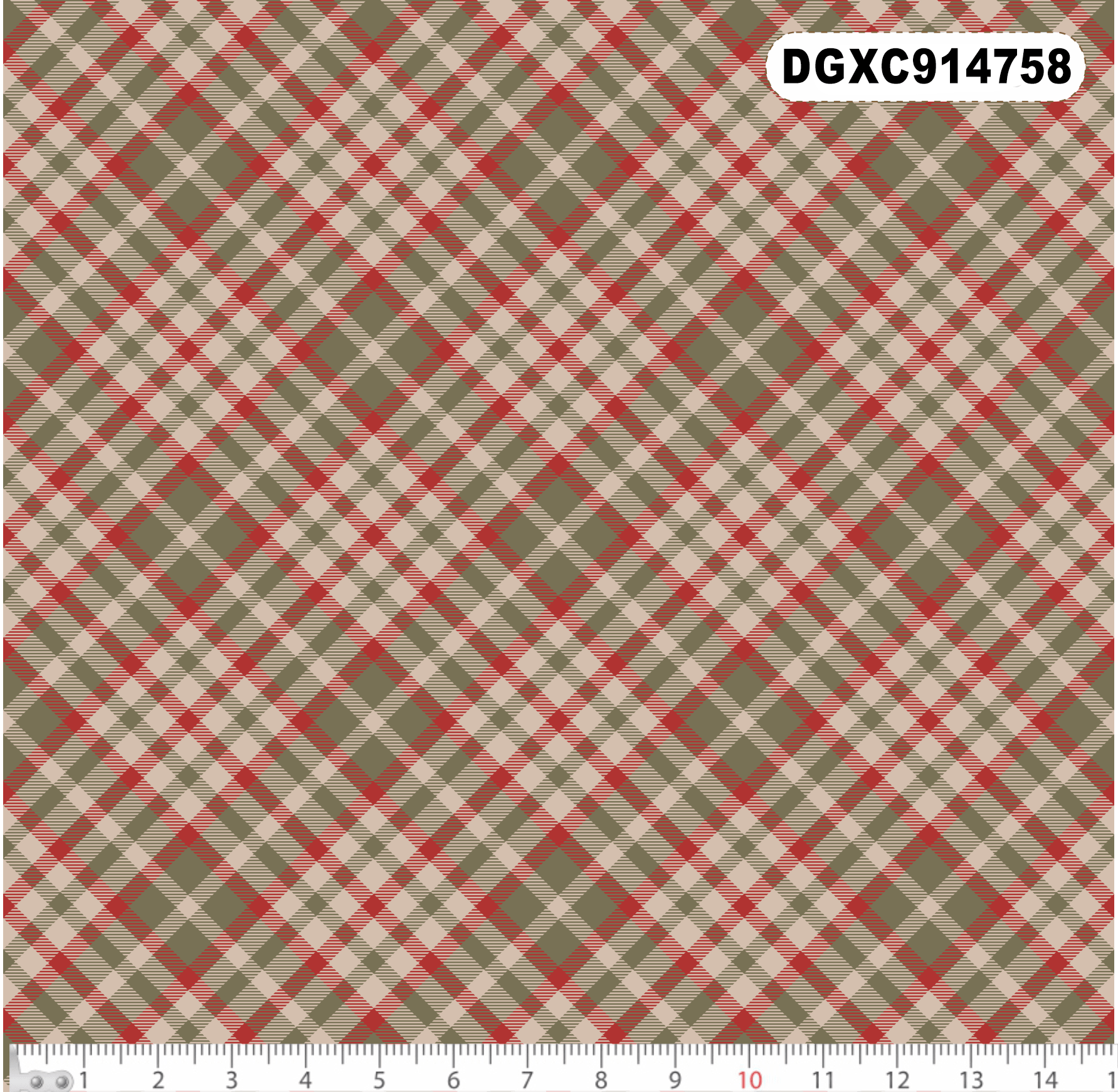 TECIDO TRICOLINE EXCLUSIVO 100% ALGODÃO - XADREZ COUNTRY - NATAL - DGXC914758