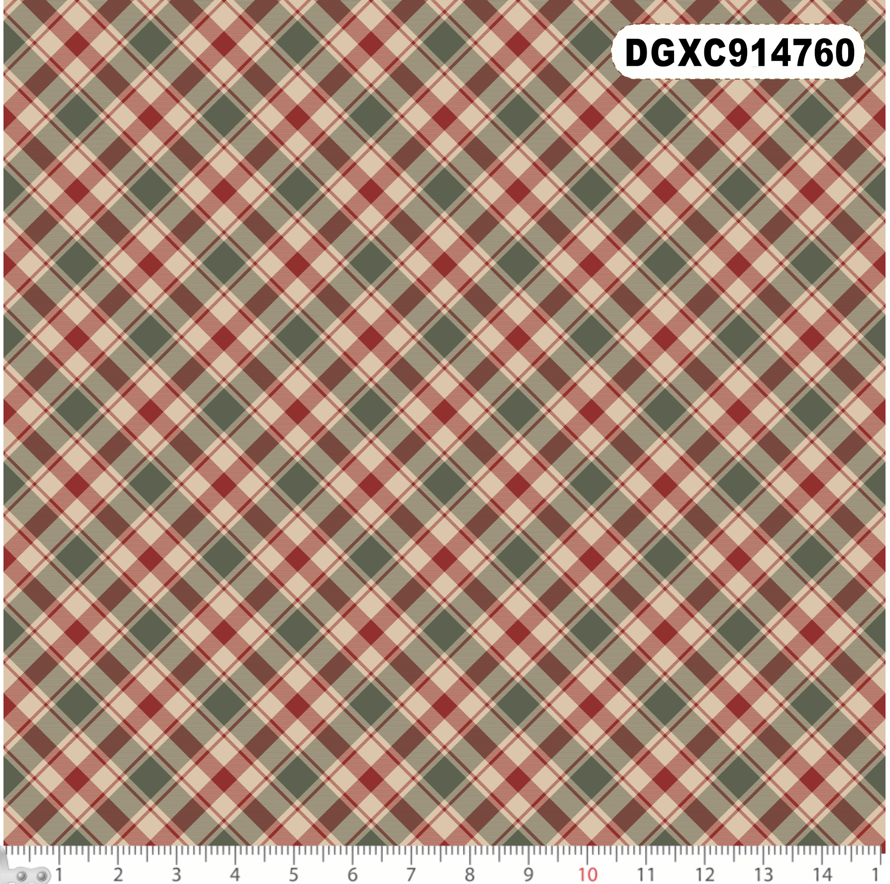 TECIDO TRICOLINE EXCLUSIVO 100% ALGODÃO - XADREZ COUNTRY - NATAL - DGXC914760