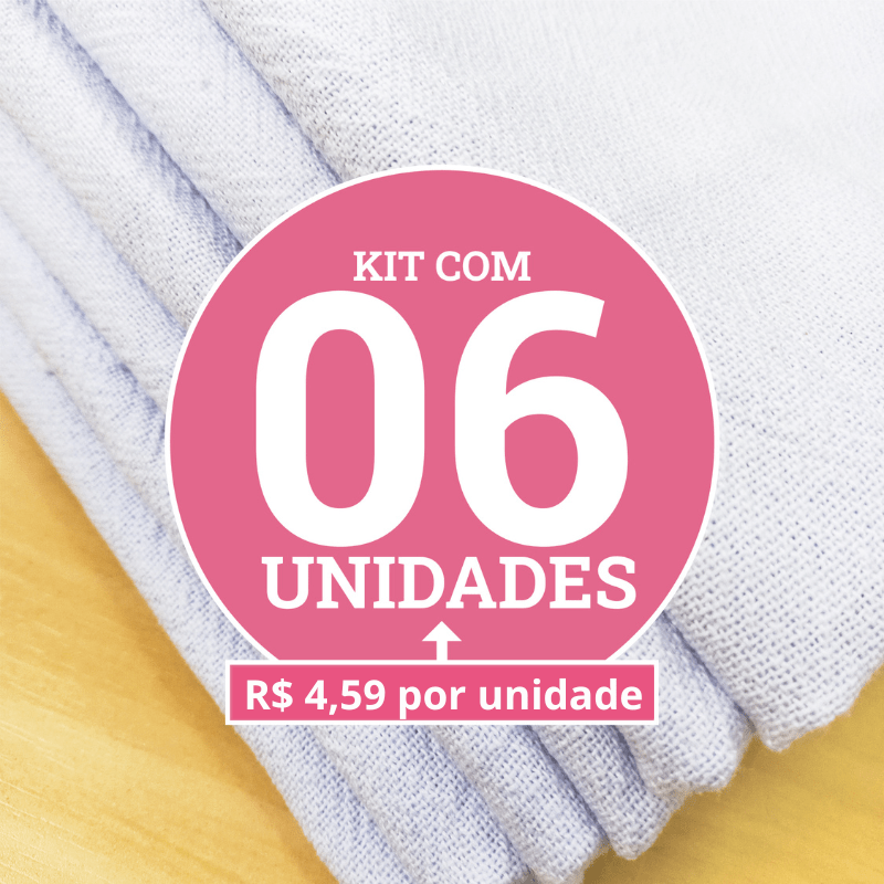 PANO DE PRATO COM BAINHA PÉ DE GALINHA-KIT COM 6 UNIDADES-100% ALGODÃO ALVEJADO-42CM X 65CM