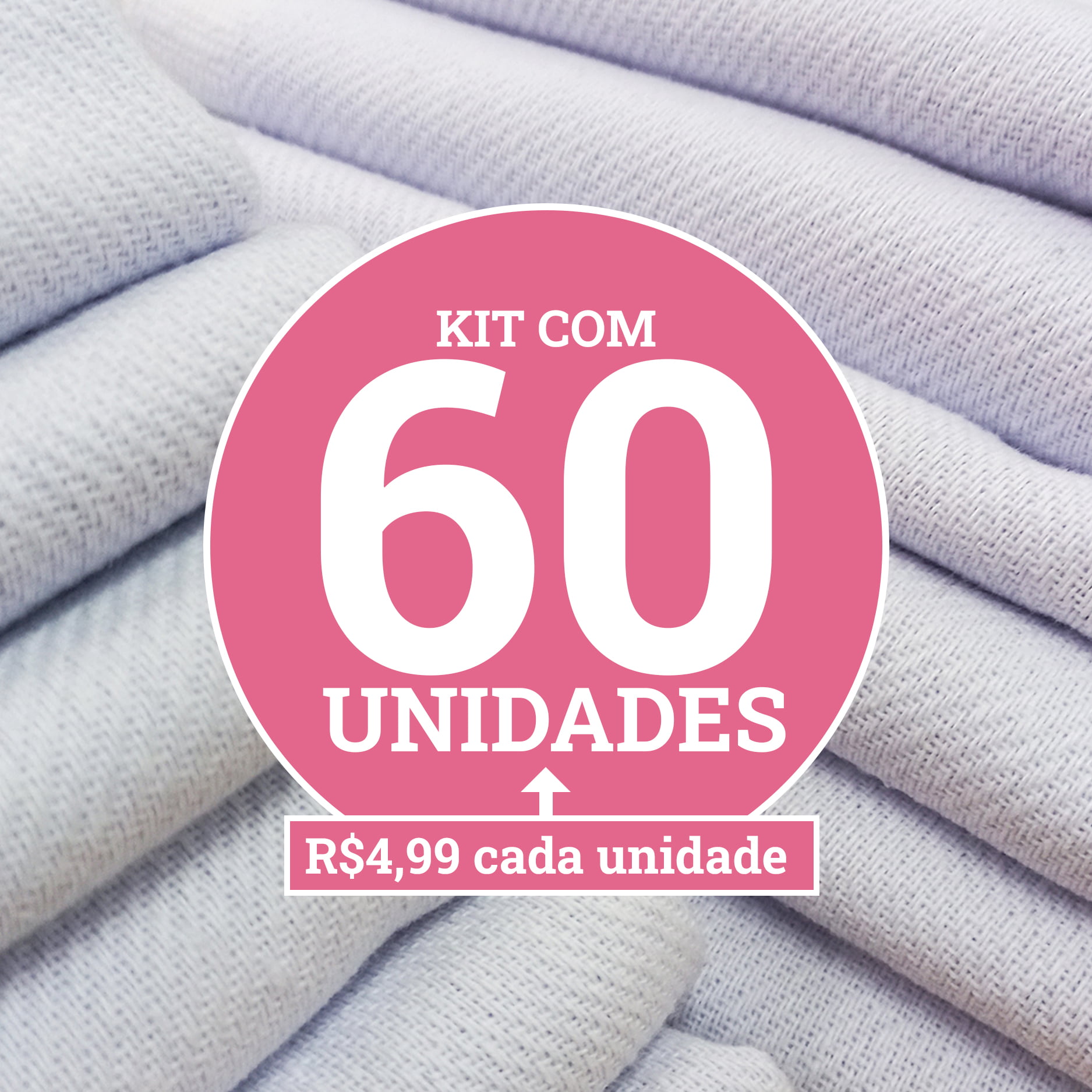 PANO DE PRATO COM BAINHA PREMIUM SARJADO-KIT COM 60 UNIDADES-100% ALGODÃO BRANCO- 45CM X 75CM