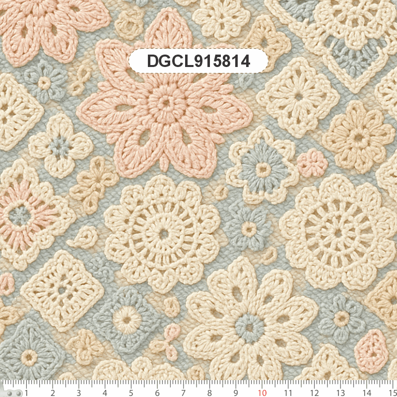 TECIDO SARJA IMPERMEAVEL EXCLUSIVO 100% ALGODÃO - CROCHÊ COLORÉ - FLORAL - DGCL915814