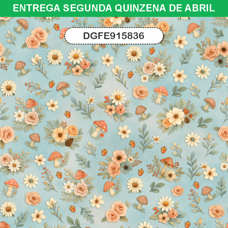 TECIDO TRICOLINE EXCLUSIVO 100% ALGODÃO - FLORESTA ENCANTADA - INFANTIL - DGFE915836