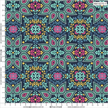 ***TECIDO TRICOLINE ESTAMPADO EXCLUSIVO 100% ALGODAO - COLEÇÃO NOVO MÉXICO NM6270-1