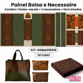 KIT BOLSA | PAINEL DE TECIDO SARJA IMPERMEÁVEL COM FORO EM TRICOLINE | MANDALAS AFRICANAS | KIT-DGMA916516 KIT BOLSA | PAINEL DE TECIDO SARJA IMPERMEÁVEL COM FORO EM TRICOLINE | MANDALAS AFRICANAS | KIT-DGMA916516