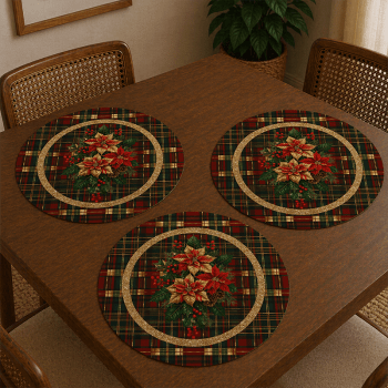 TECIDO SARJA IMPERMEÁVEL EXCLUSIVO 100% ALGODÃO - NATAL ELEGANCE - SOUSPLAT NATAL - DGNE914764