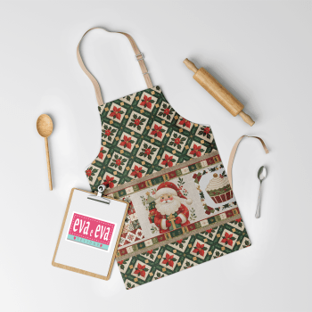 TECIDO SARJA IMPERMEÁVEL EXCLUSIVO 100% ALGODÃO - NATAL PATCHWORK - KIT AVENTAL NATAL - DGNP914747