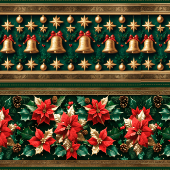 TECIDO TRICOLINE EXCLUSIVO 100% ALGODÃO - NATAL ELEGANCE - BARRADO NATAL - DGNE914761