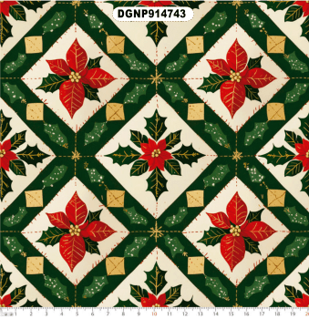 TECIDO TRICOLINE EXCLUSIVO 100% ALGODÃO - NATAL PATCHWORK - NATAL - DGNP914743