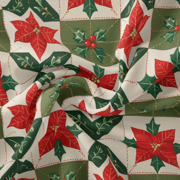 TECIDO TRICOLINE EXCLUSIVO 100% ALGODÃO - NATAL PATCHWORK - NATAL - DGNP914744