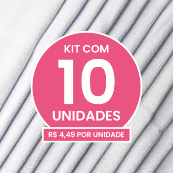 PANO DE PRATO COM BAINHA PÉ DE GALINHA-KIT COM 10 UNIDADES-100% ALGODÃO ALVEJADO- 42CM X 65CM