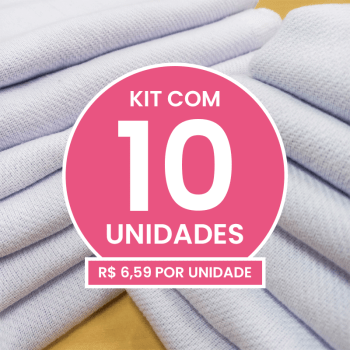 PANO DE PRATO COM BAINHA PREMIUM SARJADO-KIT COM 12 UNIDADES-100% ALGODÃO ALVEJADO-45CM X 75CM