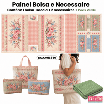 KIT BOLSA | PAINEL DE TECIDO SARJA IMPERMEÁVEL | ATELIÊ DO AMOR | KIT-DGAA916650