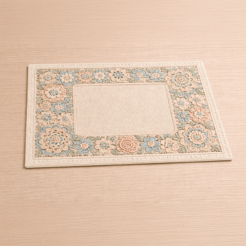 KIT JOGO AMERICANO | PAINEL DE TECIDO SARJA IMPERMEÁVEL | CROCHÊ COLORÊ | KIT-DGCL915816
