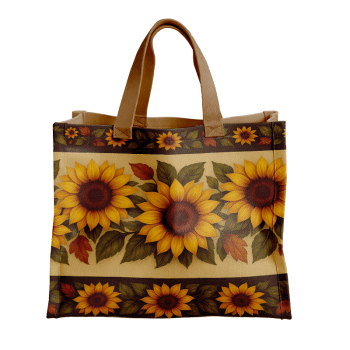 KIT BOLSA | PAINEL DE TECIDO SARJA IMPERMEÁVEL | FLORAL - CAMPOS DE GIRASSOL | KIT-DGGR915877