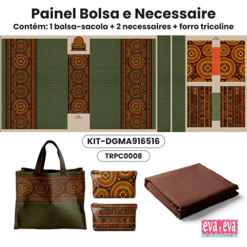 KIT BOLSA | PAINEL DE TECIDO SARJA IMPERMEÁVEL COM FORO EM TRICOLINE | MANDALAS AFRICANAS | KIT-DGMA916516 KIT BOLSA | PAINEL DE TECIDO SARJA IMPERMEÁVEL COM FORO EM TRICOLINE | MANDALAS AFRICANAS | KIT-DGMA916516