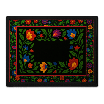 KIT JOGO AMERICANO | PAINEL DE TECIDO SARJA IMPERMEÁVEL | FOLK GARDEN | KIT-DGFG915734