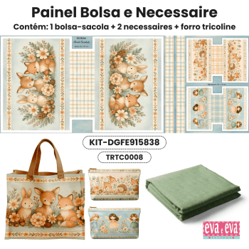 KIT BOLSA | PAINEL DE TECIDO SARJA IMPERMEÁVEL | INFANTIL - FLORESTA ENCANTADA | KIT-DGFE915838 KIT BOLSA | PAINEL DE TECIDO SARJA IMPERMEÁVEL | INFANTIL - FLORESTA ENCANTADA | KIT-DGFE915838