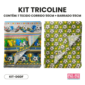 Kit TECIDO Tricoline 100% ALGODÃO | Domingo de Futebol | KIT-DGDF Kit TECIDO Tricoline 100% ALGODÃO | Domingo de Futebol | KIT-DGDF