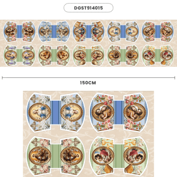 Tecido Painel em Sarja Impermeável 100% Algodão | Kit 10 Necessaires | Religioso - Santos| KIT-DGST914015