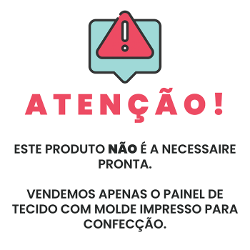 Tecido Painel em Sarja Impermeável 100% Algodão | Kit 3 Necessaires Baby | Infantil - Sonhos e Aventuras| KIT-DGSA915319