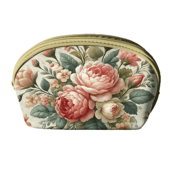 Tecido Painel em Sarja Impermeável 100% Algodão | Kit 6 Necessaires | Floral - Hortênsias e Rosas| KIT-DGHR916698