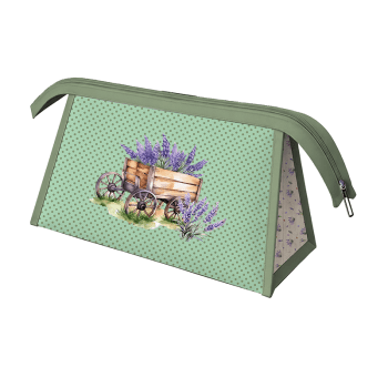 Tecido Painel em Sarja Impermeável 100% Algodão | Kit 6 Necessaires | Floral - Simplesmente Lavanda | KIT-DGSL912904