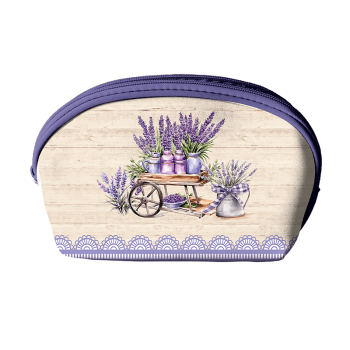 Tecido Painel em Sarja Impermeável 100% Algodão | Kit 6 Necessaires | Floral - Simplesmente Lavanda | KIT-DGSL912904