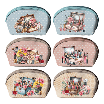 Tecido Painel em Sarja Impermeável 100% Algodão | Kit 6 Necessaires | Floral - Studio Beleza | KIT-DGSB916699