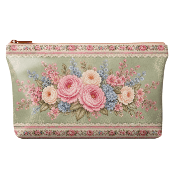 TECIDO SARJA IMPERMEAVEL 100% ALGODÃO- ATELIÊ DO AMOR - KIT BOLSA E NECESSAIRE - FLORAL -DGAA916650