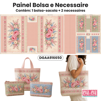 TECIDO SARJA IMPERMEAVEL 100% ALGODÃO- ATELIÊ DO AMOR - KIT BOLSA E NECESSAIRE - FLORAL -DGAA916650 TECIDO SARJA IMPERMEAVEL 100% ALGODÃO- ATELIÊ DO AMOR - KIT BOLSA E NECESSAIRE - FLORAL -DGAA916650