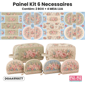 TECIDO SARJA IMPERMEAVEL 100% ALGODÃO - ATELIÊ DO AMOR - KIT NECESSAIRE - FLORAL - DGAA916677 TECIDO SARJA IMPERMEAVEL 100% ALGODÃO - ATELIÊ DO AMOR - KIT NECESSAIRE - FLORAL - DGAA916677