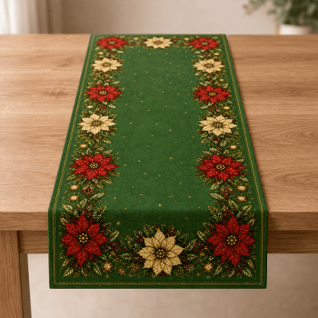 TECIDO SARJA IMPERMEAVEL 100% ALGODÃO - MAGIA DE NATAL - CAMINHO DE MESA - DGMN915007