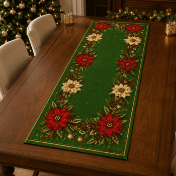 TECIDO SARJA IMPERMEAVEL 100% ALGODÃO - MAGIA DE NATAL - CAMINHO DE MESA - DGMN915007