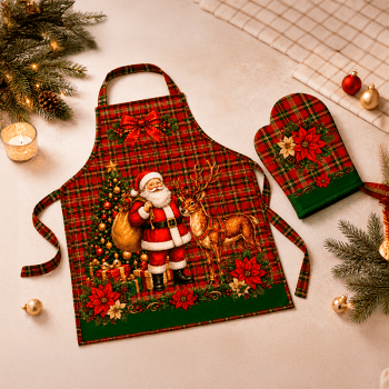 TECIDO SARJA IMPERMEAVEL 100% ALGODÃO - MAGIA DE NATAL - KIT AVENTAL - DGMN915014