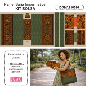 TECIDO SARJA IMPERMEAVEL 100% ALGODÃO - MANDALAS AFRICANAS - BOLSA E NECESSAIRE - DGMA916516 TECIDO SARJA IMPERMEAVEL 100% ALGODÃO - MANDALAS AFRICANAS - BOLSA E NECESSAIRE - DGMA916516
