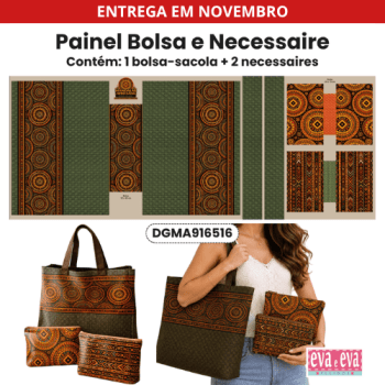 PAINEL EM TECIDO DE SARJA IMPERMEÁVEL 100% ALGODÃO | BOLSA + 2 NECESSAIRES | MANDALAS AFRICANAS | DGMA916516 PAINEL EM TECIDO DE SARJA IMPERMEÁVEL 100% ALGODÃO | BOLSA + 2 NECESSAIRES | MANDALAS AFRICANAS | DGMA916516