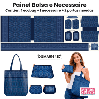 TECIDO SARJA IMPERMEAVEL 100% ALGODÃO - MANDALAS AFRICANAS - ECOBAG E NECESSAIRE AZUL - DGMA916487 TECIDO SARJA IMPERMEAVEL 100% ALGODÃO - MANDALAS AFRICANAS - ECOBAG E NECESSAIRE AZUL - DGMA916487