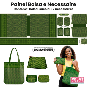 TECIDO SARJA IMPERMEAVEL 100% ALGODÃO - MANDALAS AFRICANAS - ECOBAG E NECESSAIRE VERDE - DGMA916515 TECIDO SARJA IMPERMEAVEL 100% ALGODÃO - MANDALAS AFRICANAS - ECOBAG E NECESSAIRE VERDE - DGMA916515