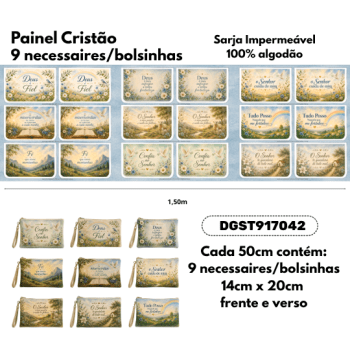 TECIDO SARJA IMPERMEAVEL 100% ALGODÃO - MENSAGENS DE FÉ - 9 NECESSAIRE/ BOLSINHAS - COSTURA CRIATIVA DIY - DGST917042 TECIDO SARJA IMPERMEAVEL 100% ALGODÃO - MENSAGENS DE FÉ - 9 NECESSAIRE/ BOLSINHAS - COSTURA CRIATIVA DIY - DGST917042