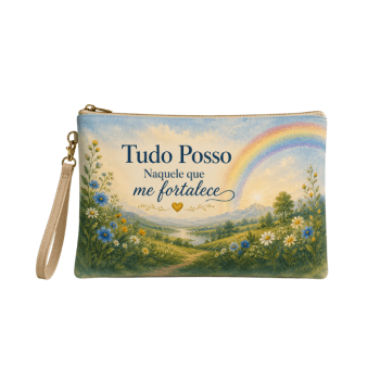 Painel 9 Necessaires Cristãs em Tecido Sarja Impermeável 100% Algodão – Mensagens de Fé DGST917042