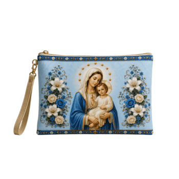 Painel 9 Necessaires Nossa Senhora em Tecido Sarja Impermeável 100% Algodão – Mensagens de Fé DGST917043