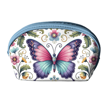 Tecido Painel Costura Criativa Kit 6 Necessaire Sarja Impermeável 100% Algodão - BORBOLETAS ENCANTADAS DGBE914255