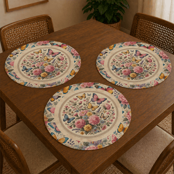 TECIDO SARJA IMPERMEAVEL DIGITAL EXCLUSIVO 100% ALGODÃO-BORBOLETAS ENCANTADAS-SOUSPLAT-DGBE914253