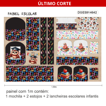 TECIDO SARJA IMPERMEAVEL DIGITAL EXCLUSIVO 100% ALGODÃO- ESCOLAR KIDS - KIT ESCOLAR - DGES914642 TECIDO SARJA IMPERMEAVEL DIGITAL EXCLUSIVO 100% ALGODÃO- ESCOLAR KIDS - KIT ESCOLAR - DGES914642