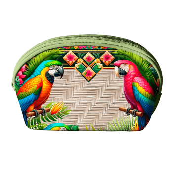 TECIDO SARJA IMPERMEAVEL ESTAMPADO EXCLUSIVO 100% ALGODÃO-BELEZA TROPICAL-NECESSAIRE-DGBT913902