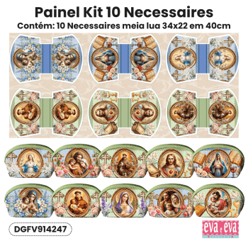 TECIDO SARJA IMPERMEAVEL ESTAMPADO DIGITAL EXCLUSIVO 100% ALGODÃO- NECESSAIRE RELIGIOSO -DGST914015